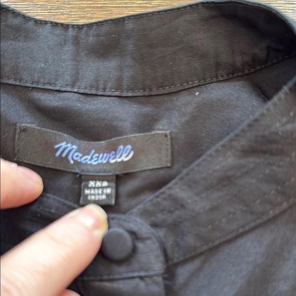 Madewell Poplin Shirred Button-Up Shirt Size XXS - Picture 11 of 13